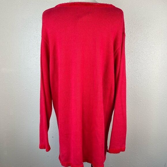 Quacker Factory American Flag V-Neck Sweater Size 1X - Picture 6 of 8